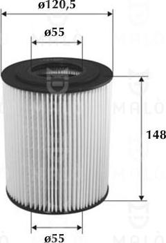 AKRON-MALÒ 1510190 - Масляний фільтр autocars.com.ua