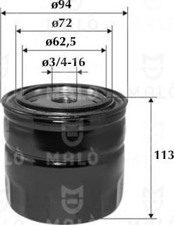 AKRON-MALÒ 1510199 - Масляний фільтр autocars.com.ua