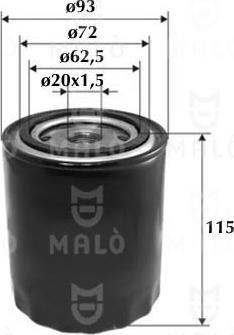 AKRON-MALÒ 1510201 - Масляний фільтр autocars.com.ua