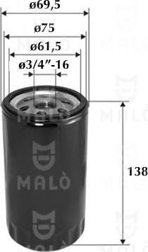 AKRON-MALÒ 1510203 - Масляний фільтр autocars.com.ua