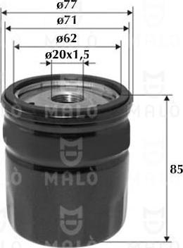 AKRON-MALÒ 1510209 - Масляний фільтр autocars.com.ua