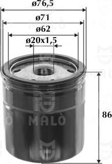 AKRON-MALÒ 1510215 - Масляний фільтр autocars.com.ua