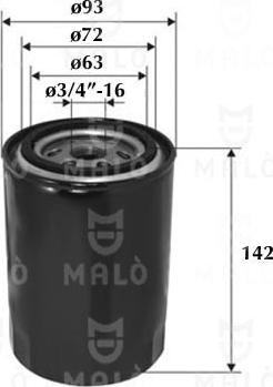 AKRON-MALÒ 1510216 - Масляний фільтр autocars.com.ua