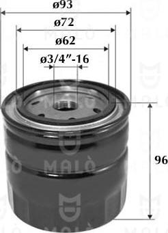AKRON-MALÒ 1510218 - Масляний фільтр autocars.com.ua