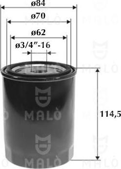 AKRON-MALÒ 1510222 - Масляний фільтр autocars.com.ua