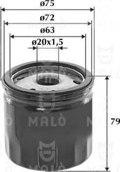 AKRON-MALÒ 1510224 - Масляний фільтр autocars.com.ua