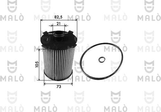 AKRON-MALÒ 1510230 - Масляний фільтр autocars.com.ua