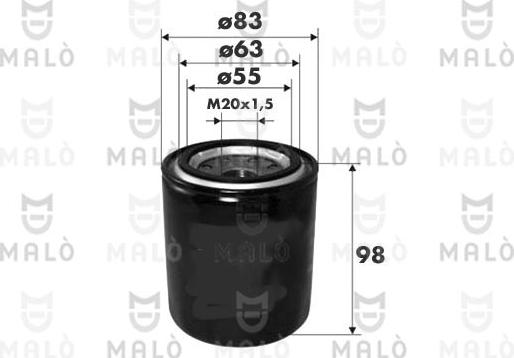 AKRON-MALÒ 1510247 - Масляний фільтр autocars.com.ua