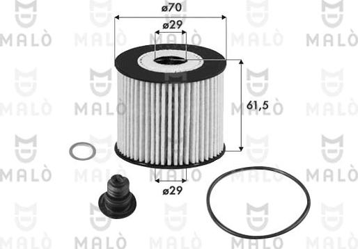 AKRON-MALÒ 1510253 - Масляний фільтр autocars.com.ua