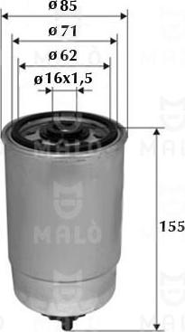 AKRON-MALÒ 1520004 - Паливний фільтр autocars.com.ua