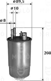 AKRON-MALÒ 1520008 - Паливний фільтр autocars.com.ua