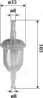 AKRON-MALÒ 1520021 - Паливний фільтр autocars.com.ua