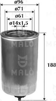 AKRON-MALÒ 1520028 - Паливний фільтр autocars.com.ua