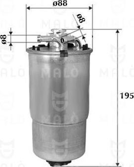 AKRON-MALÒ 1520033 - Паливний фільтр autocars.com.ua