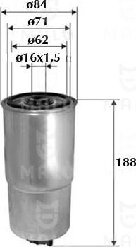 AKRON-MALÒ 1520034 - Паливний фільтр autocars.com.ua