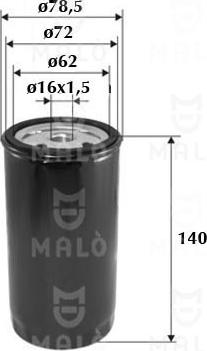 AKRON-MALÒ 1520035 - Паливний фільтр autocars.com.ua