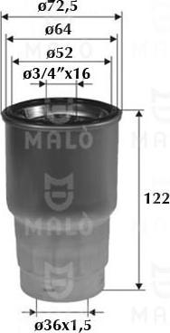 AKRON-MALÒ 1520037 - Паливний фільтр autocars.com.ua