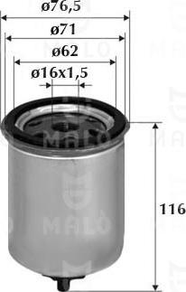 AKRON-MALÒ 1520052 - Паливний фільтр autocars.com.ua