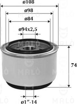 AKRON-MALÒ 1520168 - Паливний фільтр autocars.com.ua