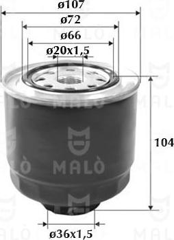 AKRON-MALÒ 1520179 - Паливний фільтр autocars.com.ua