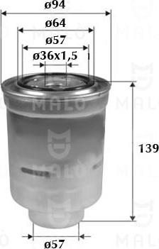 AKRON-MALÒ 1520196 - Паливний фільтр autocars.com.ua