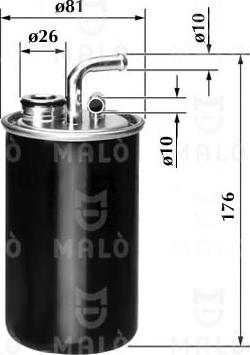 AKRON-MALÒ 1520201 - Паливний фільтр autocars.com.ua