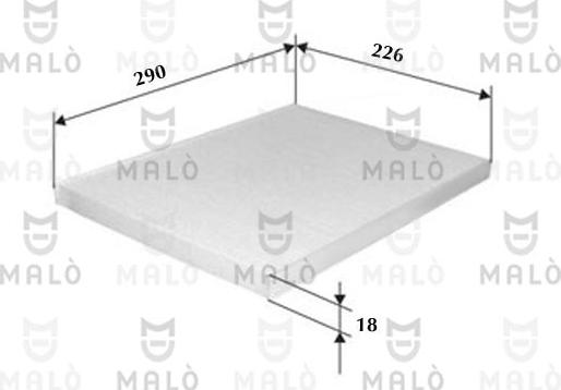 AKRON-MALÒ 1530021 - Фільтр, повітря у внутрішній простір autocars.com.ua