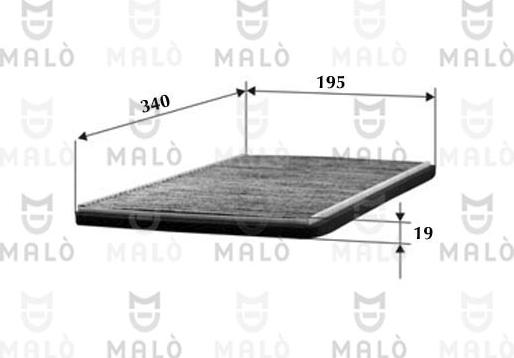 AKRON-MALÒ 1530032 - Фільтр, повітря у внутрішній простір autocars.com.ua