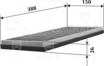 AKRON-MALÒ 1530042 - Фільтр, повітря у внутрішній простір autocars.com.ua