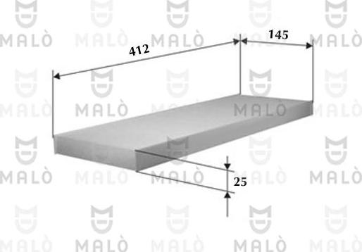 AKRON-MALÒ 1530081 - Фільтр, повітря у внутрішній простір autocars.com.ua