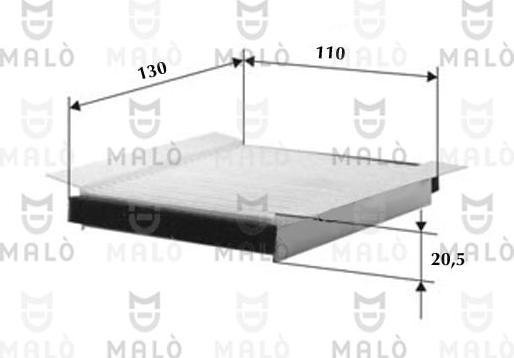 AKRON-MALÒ 1530171 - Фільтр, повітря у внутрішній простір autocars.com.ua