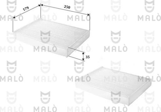 AKRON-MALÒ 1530281 - Фільтр, повітря у внутрішній простір autocars.com.ua