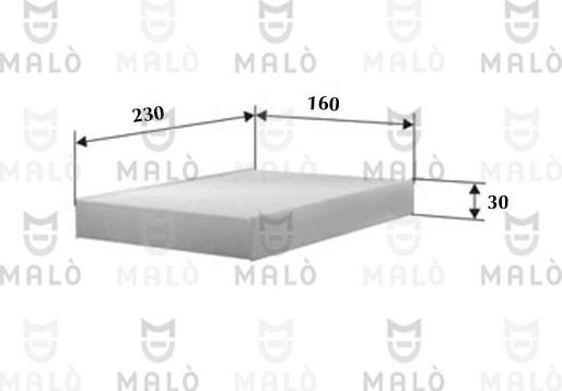AKRON-MALÒ 1530351 - Фільтр, повітря у внутрішній простір autocars.com.ua