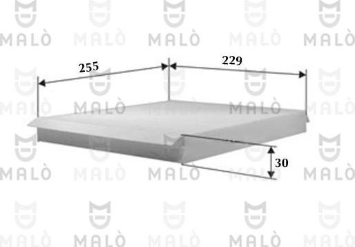 AKRON-MALÒ 1530381 - Фільтр, повітря у внутрішній простір autocars.com.ua