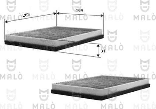 AKRON-MALÒ 1530452 - Фільтр, повітря у внутрішній простір autocars.com.ua