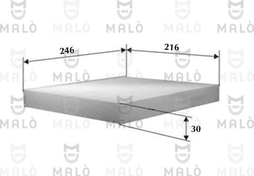 AKRON-MALÒ 1530471 - Фільтр, повітря у внутрішній простір autocars.com.ua