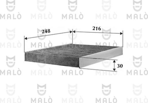 AKRON-MALÒ 1530472 - Фільтр, повітря у внутрішній простір autocars.com.ua