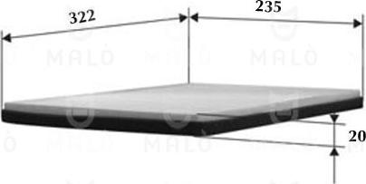 AKRON-MALÒ 1530551 - Фільтр, повітря у внутрішній простір autocars.com.ua