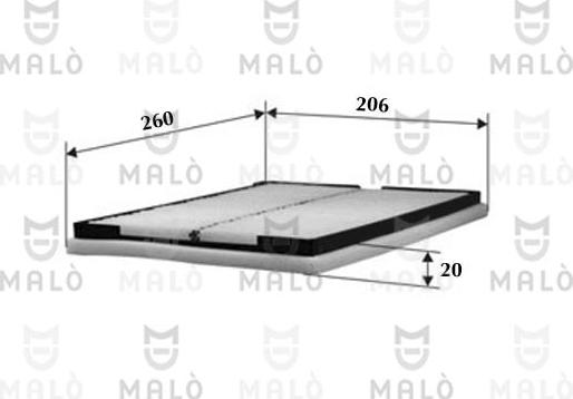 AKRON-MALÒ 1530581 - Фільтр, повітря у внутрішній простір autocars.com.ua