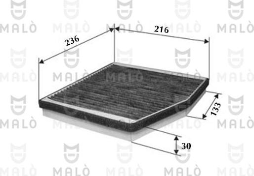 AKRON-MALÒ 1530642 - Фільтр, повітря у внутрішній простір autocars.com.ua