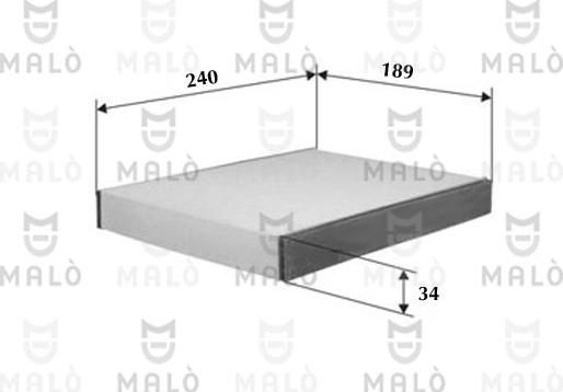 AKRON-MALÒ 1530691 - Фільтр, повітря у внутрішній простір autocars.com.ua