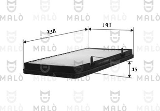 AKRON-MALÒ 1530771 - Фільтр, повітря у внутрішній простір autocars.com.ua