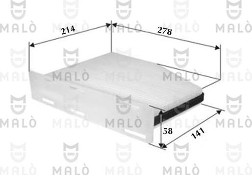 AKRON-MALÒ 1530792 - Фільтр, повітря у внутрішній простір autocars.com.ua