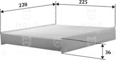 AKRON-MALÒ 1530811 - Фільтр, повітря у внутрішній простір autocars.com.ua