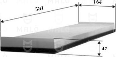 AKRON-MALÒ 1530921 - Фільтр, повітря у внутрішній простір autocars.com.ua