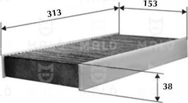 AKRON-MALÒ 1530942 - Фільтр, повітря у внутрішній простір autocars.com.ua
