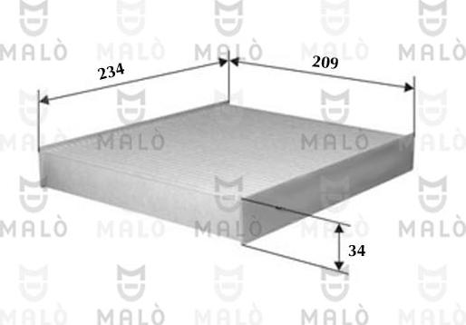 AKRON-MALÒ 1530961 - Фільтр, повітря у внутрішній простір autocars.com.ua