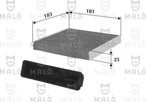AKRON-MALÒ 1530972 - Фільтр, повітря у внутрішній простір autocars.com.ua