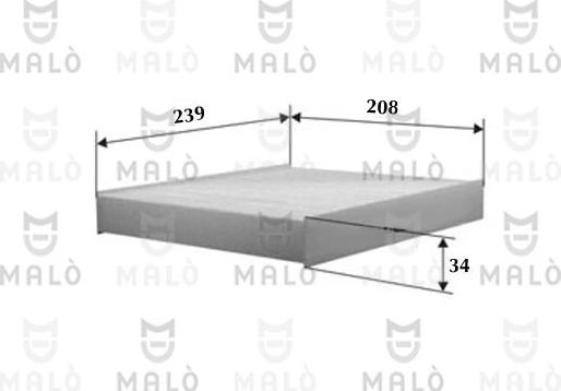 AKRON-MALÒ 1530981 - Фільтр, повітря у внутрішній простір autocars.com.ua