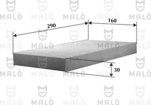 AKRON-MALÒ 1531001 - Фільтр, повітря у внутрішній простір autocars.com.ua
